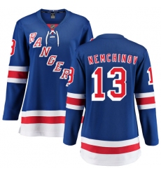 Women's New York Rangers #13 Sergei Nemchinov Fanatics Branded Royal Blue Home Breakaway NHL Jersey