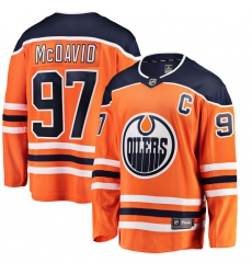 Youth Edmonton Oilers #97 Connor McDavid Fanatics Branded Orange Home Breakaway NHL Jersey
