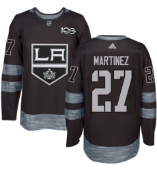 Men's Adidas Los Angeles Kings #27 Alec Martinez Premier Black 1917-2017 100th Anniversary NHL Jersey