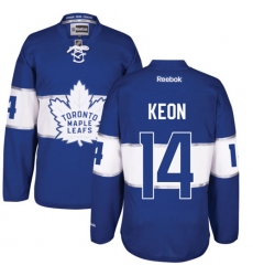 Men's Reebok Toronto Maple Leafs #14 Dave Keon Premier Royal Blue 2017 Centennial Classic NHL Jersey