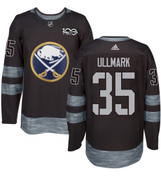 Men's Adidas Buffalo Sabres #35 Linus Ullmark Premier Black 1917-2017 100th Anniversary NHL Jersey