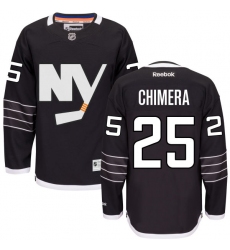 Men's Reebok New York Islanders #25 Jason Chimera Authentic Black Third NHL Jersey
