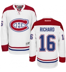 Men's Reebok Montreal Canadiens #16 Henri Richard Authentic White Away NHL Jersey