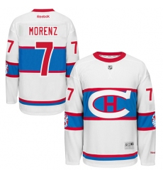Men's Reebok Montreal Canadiens #7 Howie Morenz Premier White 2016 Winter Classic NHL Jersey