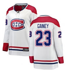 Women's Montreal Canadiens #23 Bob Gainey Authentic White Away Fanatics Branded Breakaway NHL Jersey
