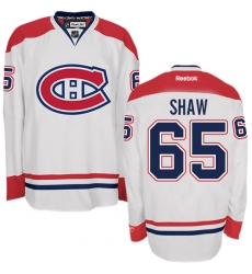 Youth Reebok Montreal Canadiens #65 Andrew Shaw Authentic White Away NHL Jersey