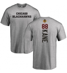 NHL Adidas Chicago Blackhawks #88 Patrick Kane Ash Backer T-Shirt