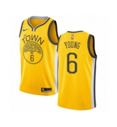 Youth Nike Golden State Warriors #6 Nick Young Yellow Swingman Jersey - Earned Edition