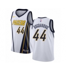 Men's Nike Indiana Pacers #44 Bojan Bogdanovic White Swingman Jersey - Earned Edition