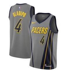 Women's Nike Indiana Pacers #4 Victor Oladipo Swingman Gray NBA Jersey - City Edition