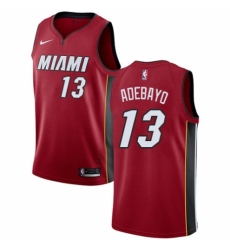 Men's Nike Miami Heat #13 Edrice Adebayo Authentic Red NBA Jersey Statement Edition