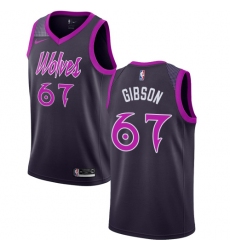 Youth Nike Minnesota Timberwolves #67 Taj Gibson Swingman Purple NBA Jersey - City Edition