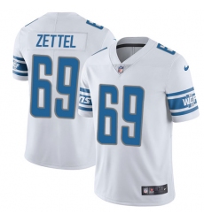 Men's Nike Detroit Lions #69 Anthony Zettel White Vapor Untouchable Limited Player NFL Jersey