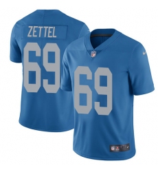 Youth Nike Detroit Lions #69 Anthony Zettel Blue Alternate Vapor Untouchable Limited Player NFL Jersey