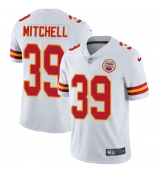 Men's Nike Kansas City Chiefs #39 Terrance Mitchell White Vapor Untouchable Limited Player NFL Jersey