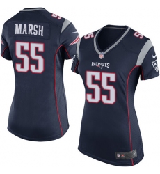 Women's Nike New England Patriots #55 Cassius Marsh Game Navy Blue Team Color NFL Jersey