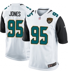 Men's Nike Jacksonville Jaguars #95 Abry Jones Game White NFL Jersey