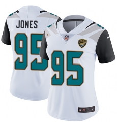 Women's Nike Jacksonville Jaguars #95 Abry Jones White Vapor Untouchable Elite Player NFL Jersey