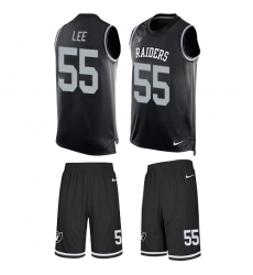Men's Nike Oakland Raiders #55 Marquel Lee Limited Black Tank Top Suit NFL Jersey