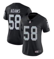 Women's Nike Oakland Raiders #58 Tyrell Adams Black Team Color Vapor Untouchable Elite Player NFL Jersey