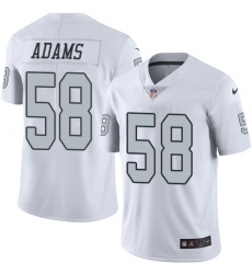 Youth Nike Oakland Raiders #58 Tyrell Adams Limited White Rush Vapor Untouchable NFL Jersey