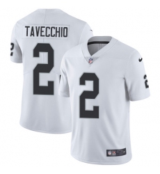 Youth Nike Oakland Raiders #2 Giorgio Tavecchio White Vapor Untouchable Elite Player NFL Jersey