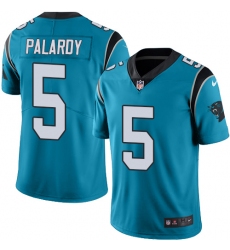 Men's Nike Carolina Panthers #5 Michael Palardy Limited Blue Rush Vapor Untouchable NFL Jersey