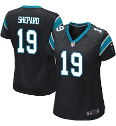 Women's Nike Carolina Panthers #19 Russell Shepard Game Black Team Color NFL Jersey