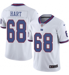 Men's Nike New York Giants #68 Bobby Hart Limited White Rush Vapor Untouchable NFL Jersey