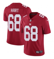 Youth Nike New York Giants #68 Bobby Hart Red Alternate Vapor Untouchable Elite Player NFL Jersey