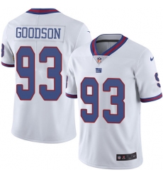 Men's Nike New York Giants #93 B.J. Goodson Elite White Rush Vapor Untouchable NFL Jersey