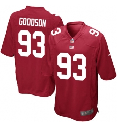 Men's Nike New York Giants #93 B.J. Goodson Game Red Alternate NFL Jersey