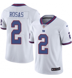 Men's Nike New York Giants #2 Aldrick Rosas Elite White Rush Vapor Untouchable NFL Jersey