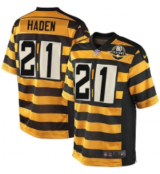 Youth Nike Pittsburgh Steelers #21 Joe Haden Limited Yellow/Black Alternate 80TH Anniversary Throwback NFL Jersey