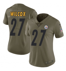 Women's Nike Pittsburgh Steelers #27 J.J. Wilcox Limited Olive 2017 Salute to Service NFL Jersey