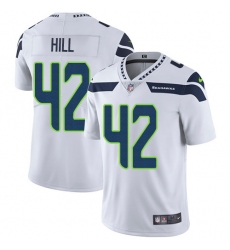 Men's Nike Seattle Seahawks #42 Delano Hill White Vapor Untouchable Limited Player NFL Jersey