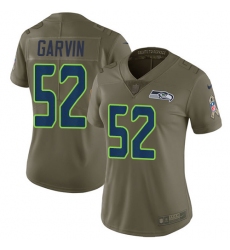 Women's Nike Seattle Seahawks #52 Terence Garvin Limited Olive 2017 Salute to Service NFL Jersey
