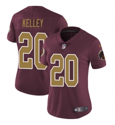 Women's Nike Washington Redskins #20 Rob Kelley Burgundy Red/Gold Number Alternate 80TH Anniversary Vapor Untouchable Limited Player NFL Jersey
