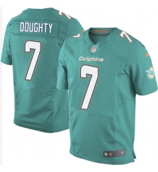 Men's Nike Miami Dolphins #7 Brandon Doughty Elite Aqua Green Team Color NFL Jersey
