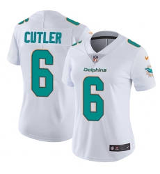 Women's Nike Miami Dolphins #6 Jay Cutler White Vapor Untouchable Elite Player NFL Jersey