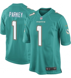 Men's Nike Miami Dolphins #1 Cody Parkey Game Aqua Green Team Color NFL Jersey