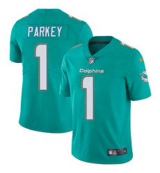 Youth Nike Miami Dolphins #1 Cody Parkey Aqua Green Team Color Vapor Untouchable Elite Player NFL Jersey