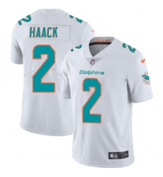 Men's Nike Miami Dolphins #2 Matt Haack White Vapor Untouchable Limited Player NFL Jersey