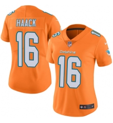 Women's Nike Miami Dolphins #16 Matt Haack Limited Orange Rush Vapor Untouchable NFL Jersey