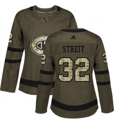 Women's Adidas Montreal Canadiens #32 Mark Streit Authentic Green Salute to Service NHL Jersey