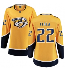 Women's Nashville Predators #22 Kevin Fiala Fanatics Branded Gold Home Breakaway NHL Jersey