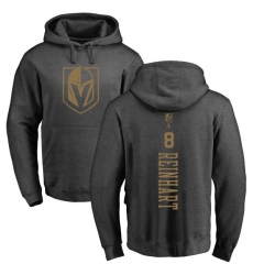 NHL Adidas Vegas Golden Knights #8 Griffin Reinhart Charcoal One Color Backer Pullover Hoodie