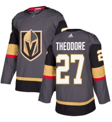 Men's Adidas Vegas Golden Knights #27 Shea Theodore Premier Gray Home NHL Jersey