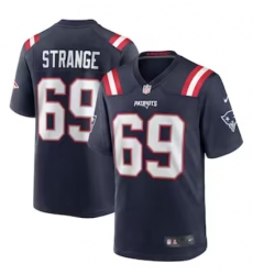 Men's New England Patriots #69 Cole Strange Nike Navy Player Game Jersey