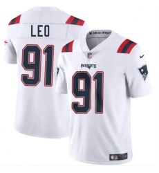 Men's New England Patriots #91 Titus Leo White 2025 Vapor Limited Football Stitched Jersey
